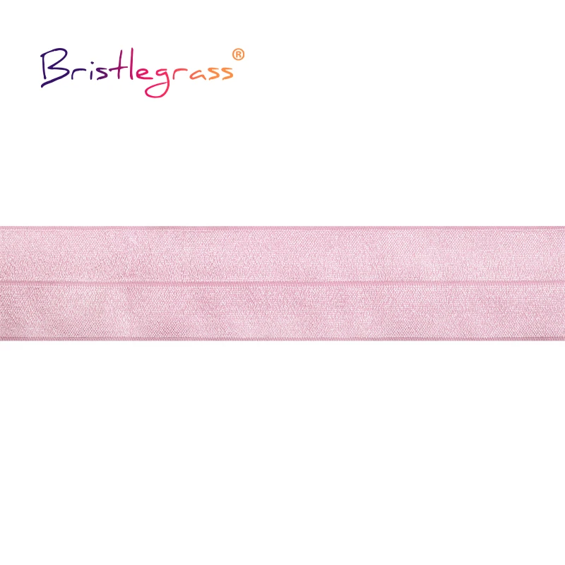 BRISTLEGRASS 50 100 Hof 1-1/2 "40mm Solide Shiny Falte Über Gummi FOE Spandex Satin Band Gurtband band Stoff Kleid Nähen Trim – Detail 12