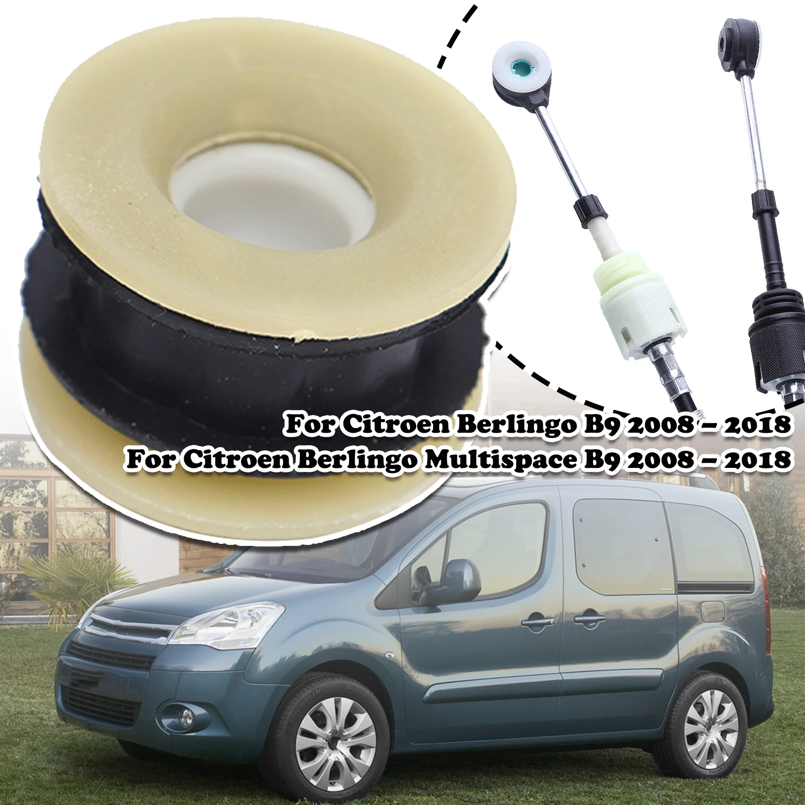 For Citroen Berlingo / Berlingo Multispace B9 Manual Gear Shift Selector Lever Linkage Cable Shifter Bushing 1064757 1401177180