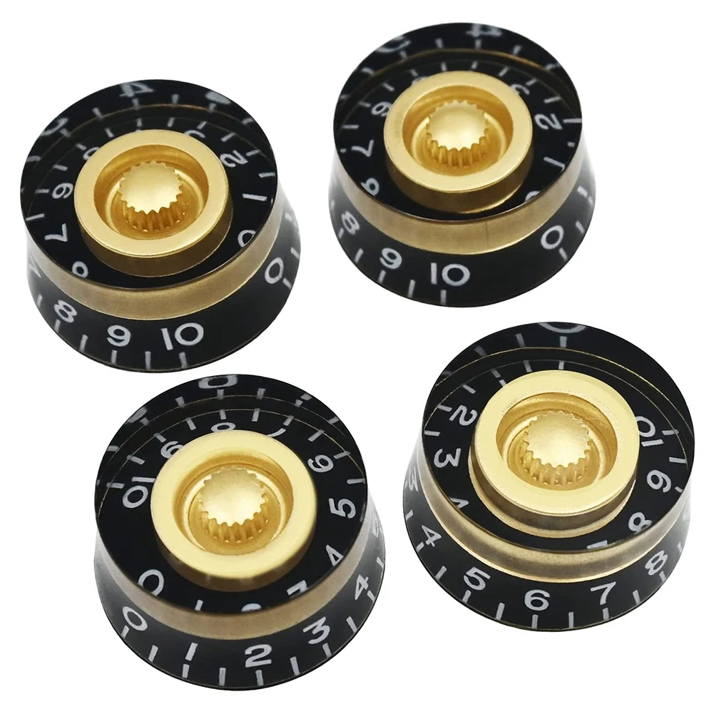 Volume Tone Speed Control Knobs 4Pcs for Les Paul LP Style Bass Electric Guitar Parts