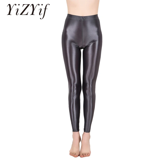 LEOHEX women tights pantyhose Sexy tight-fitting solid color satin pants  pantyhose shiny high waist sexy tights for women Stockings yoga pants  training women sports leggings fitness (Black, M) at  Women's Clothing