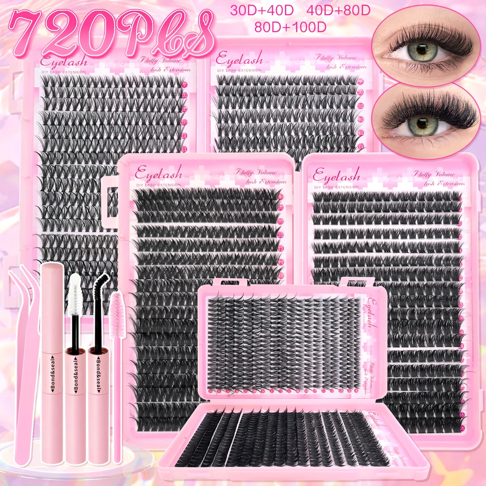 Diy wimperverlenging clusterset met bond en seal natuurlijke look_voghion.com