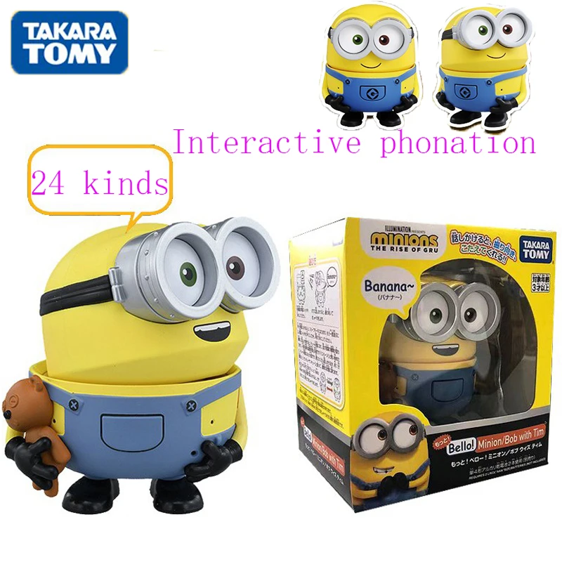 Originele Doos Despicable Me Anime Minions Pop Kan Praten Figure Speelgoed Voor Meisjes Kids Gift Collectible Model Ornamenten| | -