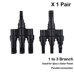 Premium Waterproof Solar Connector Kit - 1000V, 30A, IP67 Rated (3 in 1 T Connector)