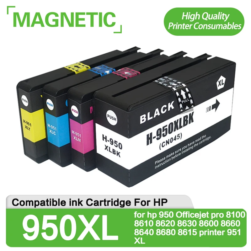 Cartucce 951xl Per Hp 8610 8620 Set Di 5 Cartucce Inchiostro 950XL/951XL Per HP Officejet Pro &ndash; Compatibili Con 8600, 8610, 8620 E Altri &ndash; Alta Resa 950 Ink