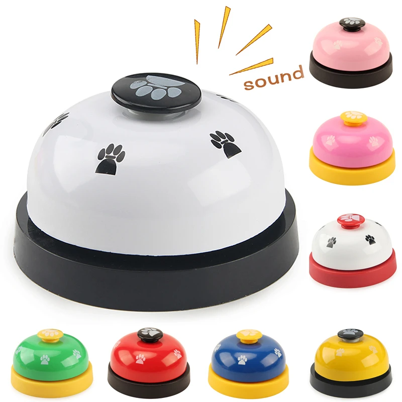 

Pet Toys Bell for Dogs Cat Training Interactive Toy Called Dinner Small Bells Footprint Ring Trainer Feeding Reminder For Teddy