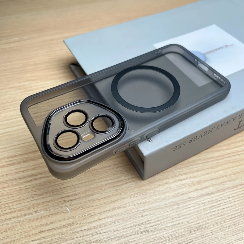 Transparent Magnetic Silicone Phone Case with Camera Protection Bumper