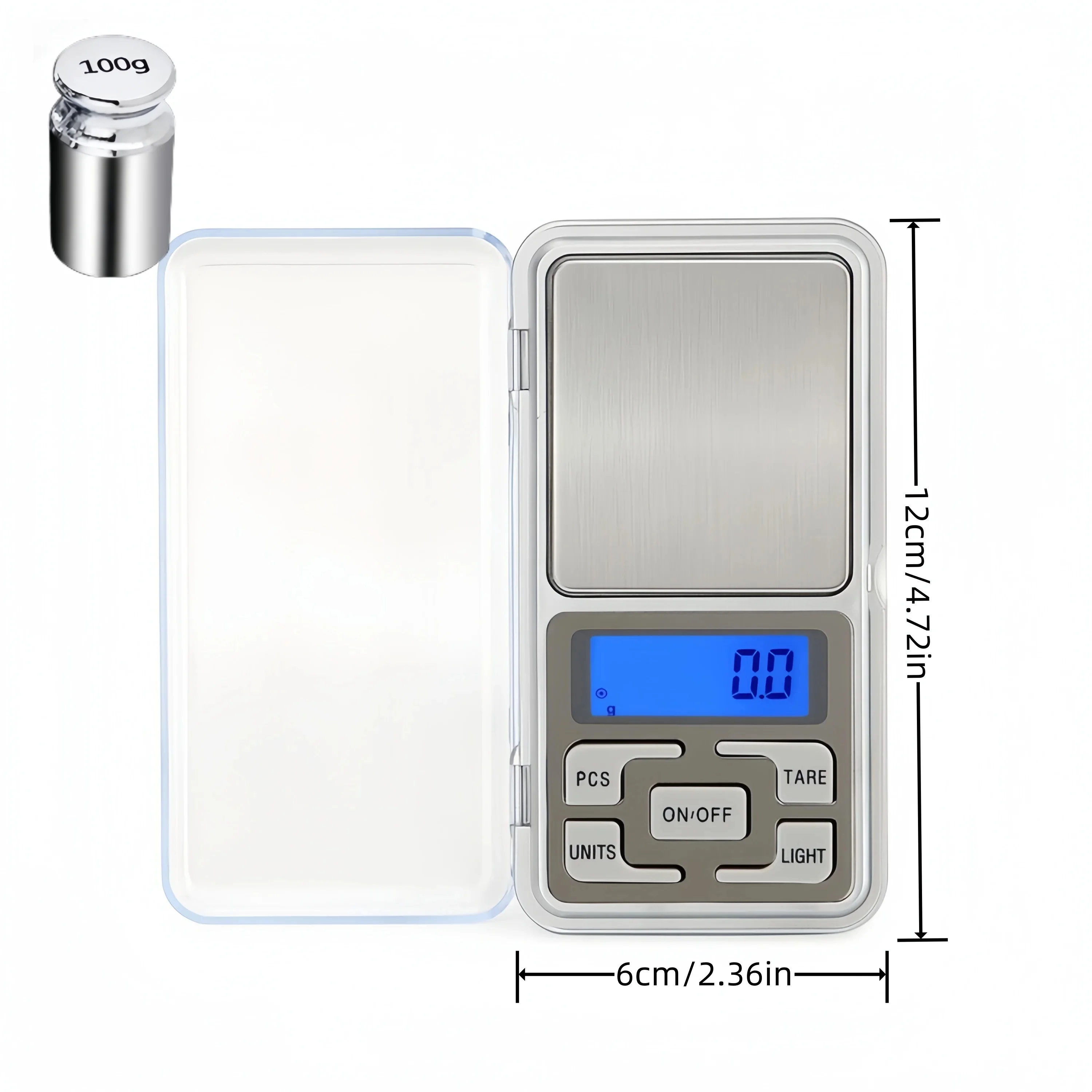 Electronic Scale Mini Phone Electronic Balance Personalized Gift Precision Jewelry Scale Easy To Put in The Pocket Weight Scale Precision 0.01g