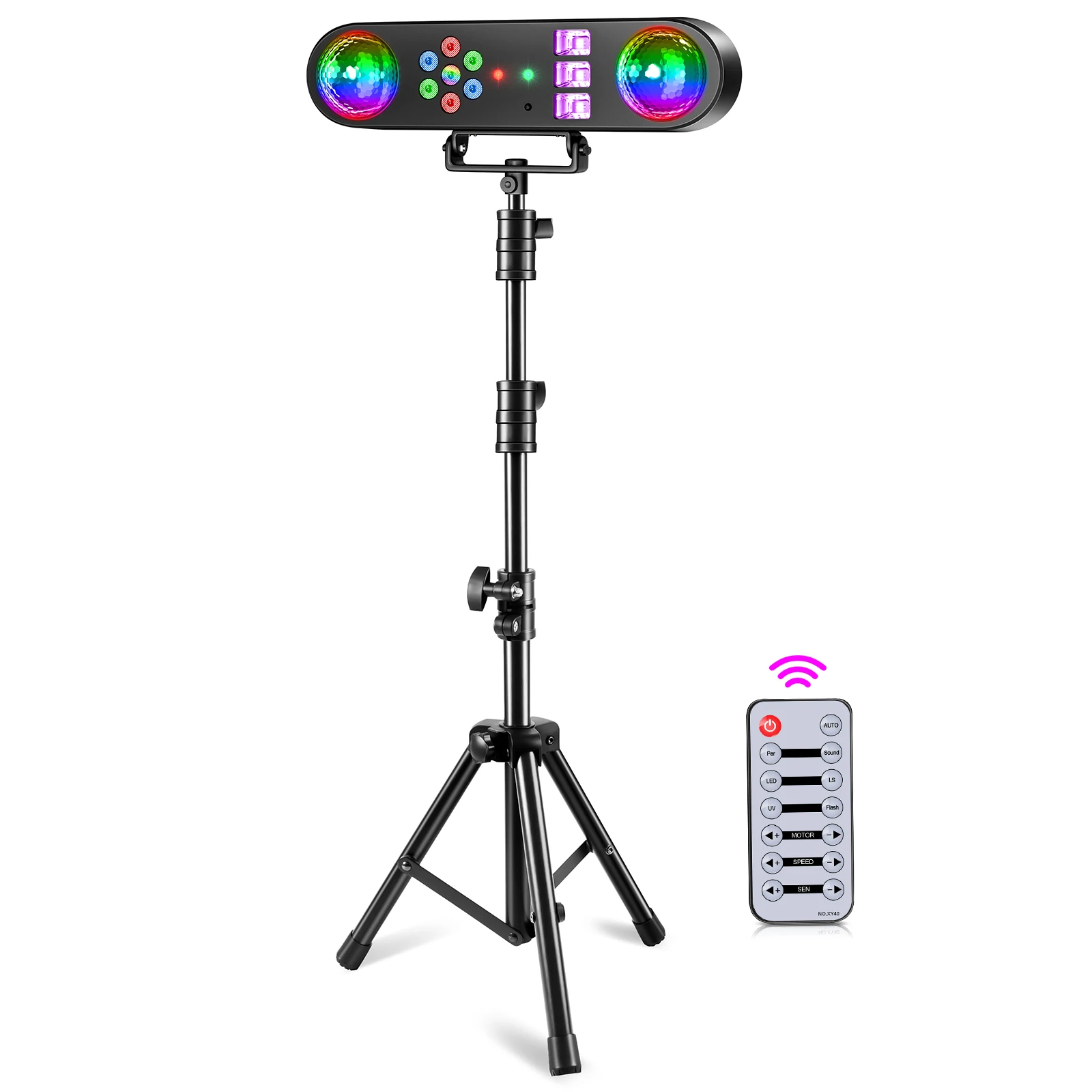 Yiflamefly Mini 5 in 1 Bracket Effect Light Mobile Stage Lighting Sound Control for DJ Shows Concerts Parties Bars KTV Ballroom 1
