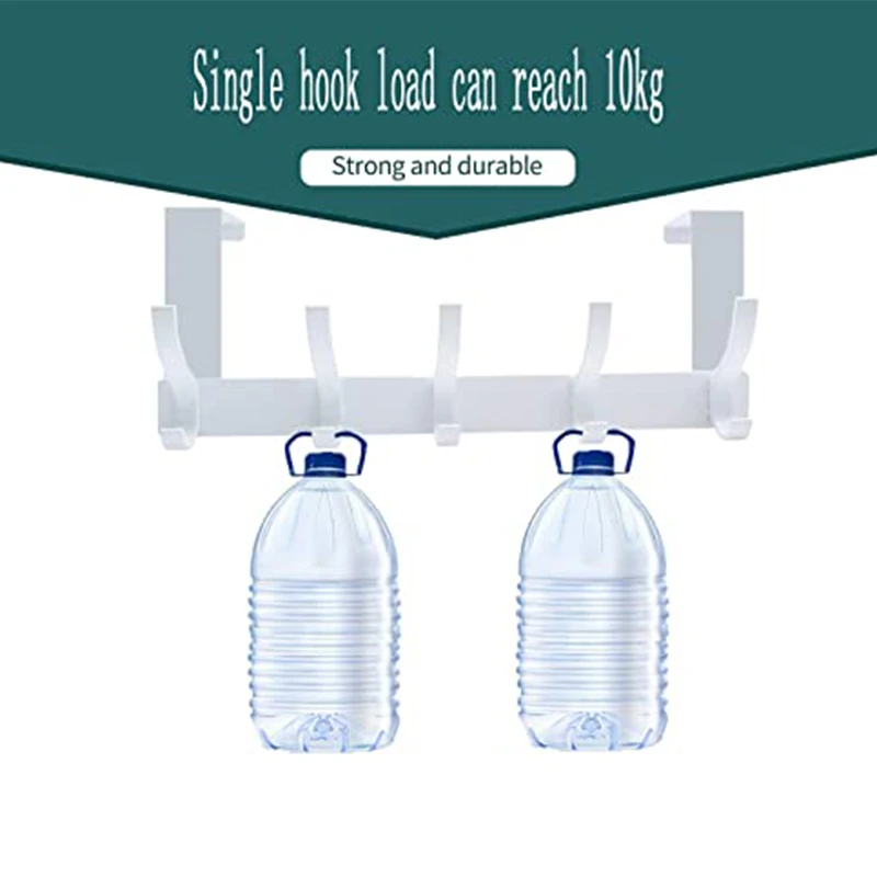Aluminum Row Hook Behind The Door Free Punching Hanger Storage Porch Heavy Duty Wall Mount Towel Clothing Bag Holder Household storage hook door hook