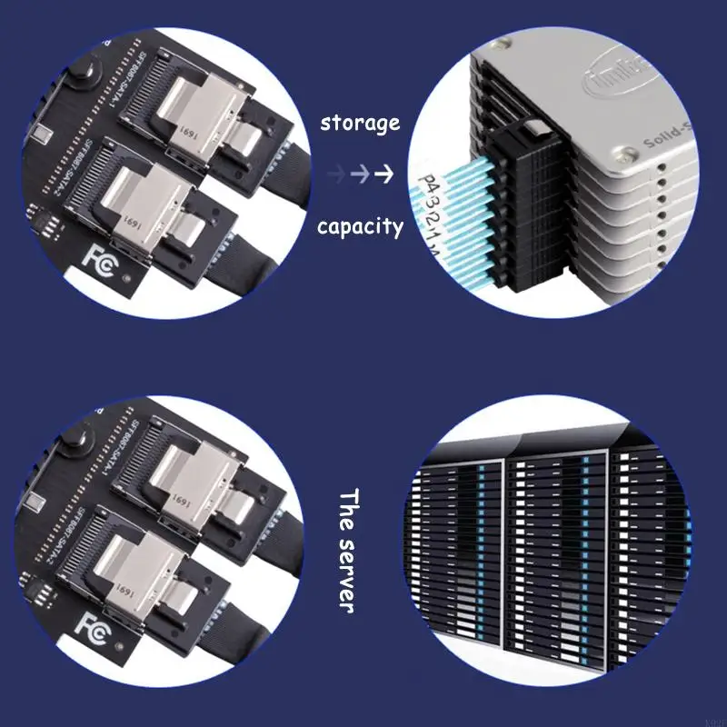 K92F PCIe to SFF8087 Mini 8-Port Controller PCIE3.0 To SFF 8087
