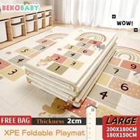 Baby Play Mat, Foldable & Waterproof Play Mat for Floor, Reversible Foam Playmat for Babies and Toddlers Infants, Crawling Mat 1