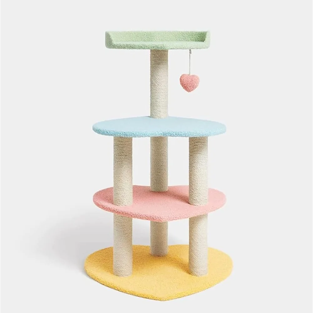 

VETRESKA Cat Tree Cat Tower 39,4 ''для домашних кошек с платформой сизальной формы, Центральная мебель для искусственных и домашних животных