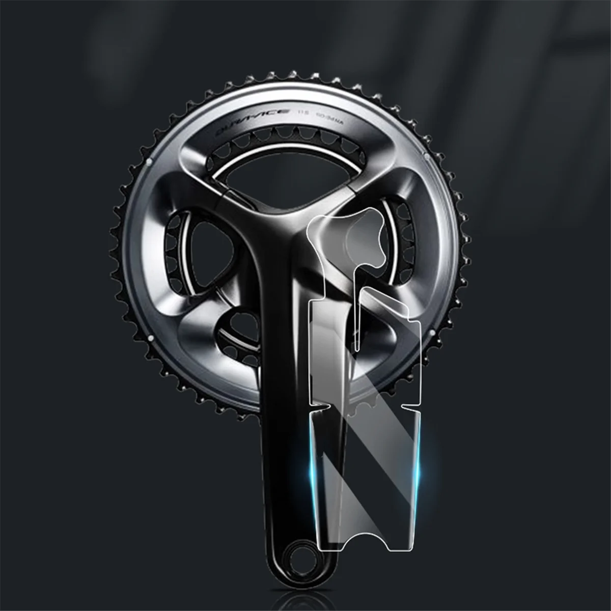 Bike Crank Protective Film Cover TPU Film Anti-Collision MTB Crank Clear Sticker for 3T,SRAM Red,SRAM Force