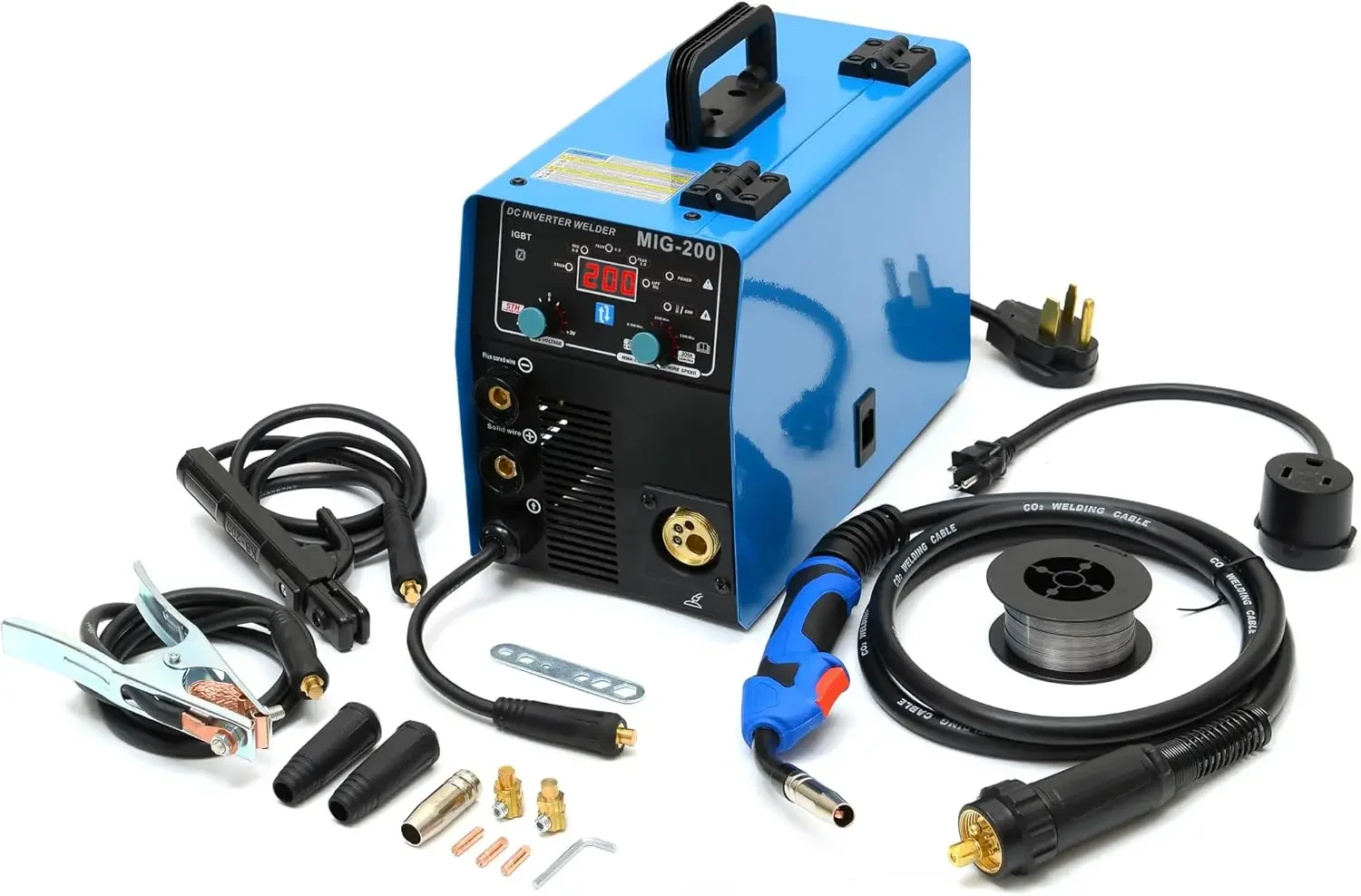 200Amp 110V&220V Gas MIG/Gasless Flux Core MIG/Lift TIG/Stick Multiprocess Welding Machine