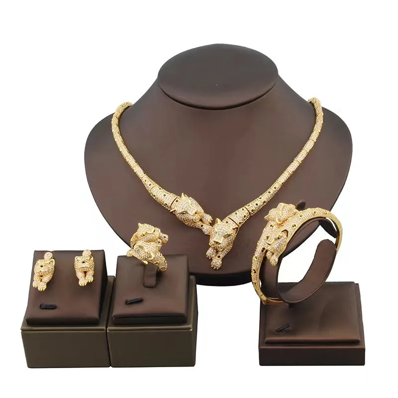 مصمم جمع نمط حلقة أقراط سوار قلادة مطعمة مكعب الزر...