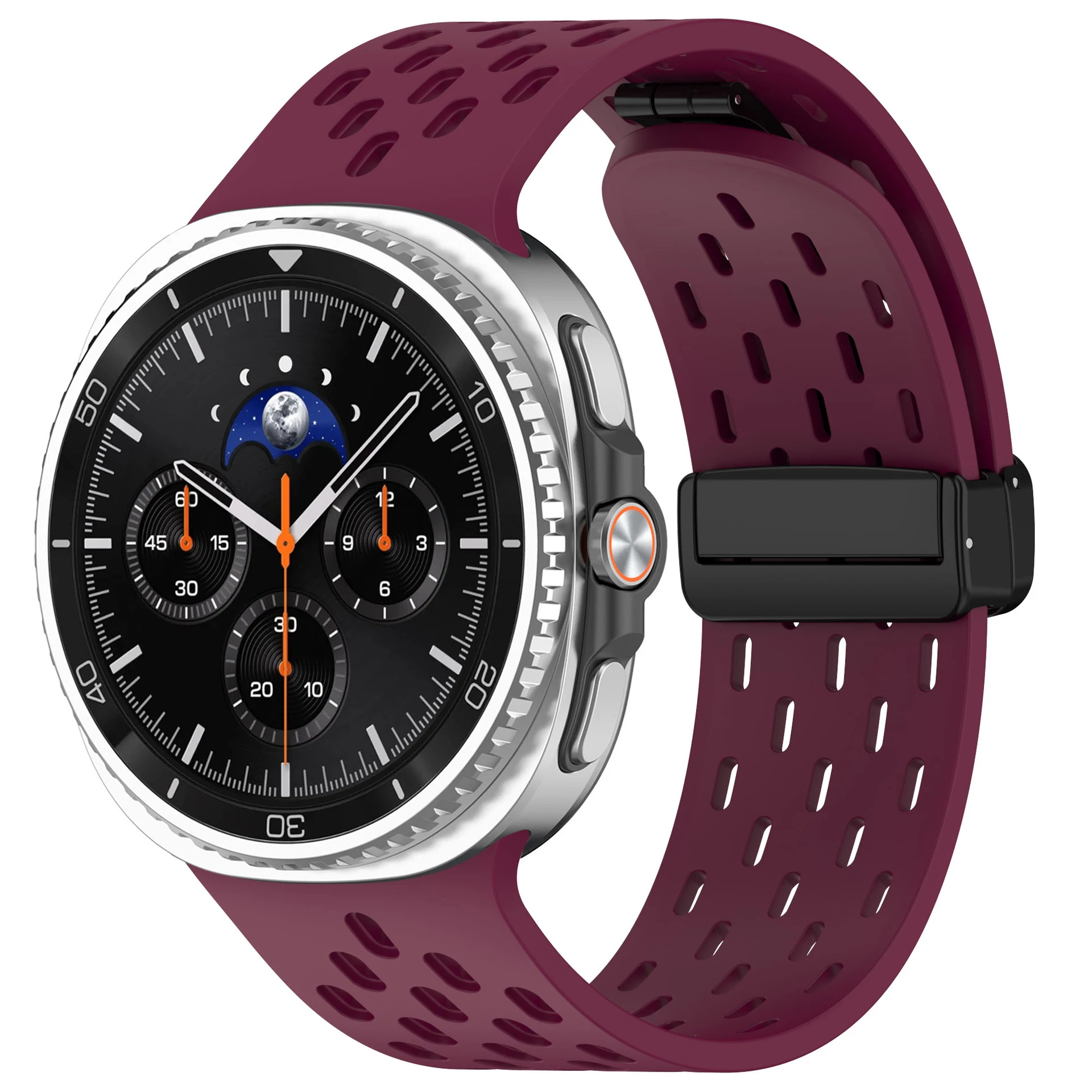 Magnetisches Armband für Samsung Galaxy Watch 8 Classic 46mm, Silikon Sport Atmungsaktives Correa Armband, Galaxy Watch 9 8 44mm 40mm Armband – Detail 4