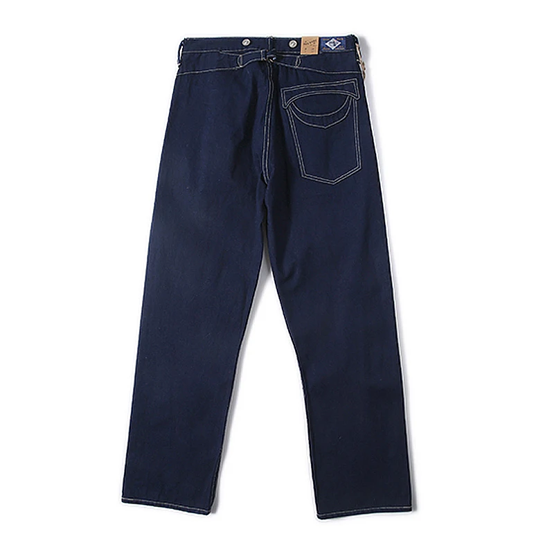

Мужской джинсовый комбинезон BOB DONG, синий прямой джинсовый комбинезон цвета индиго на пуговицах, осень