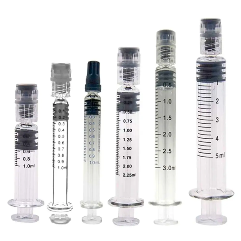 

1/3/5ML Heat-resistant Luer Lock Syringe Reusable Durable Liquid Dispenser For Refill Cosmetic Oil Industrial Dispensing Syringe