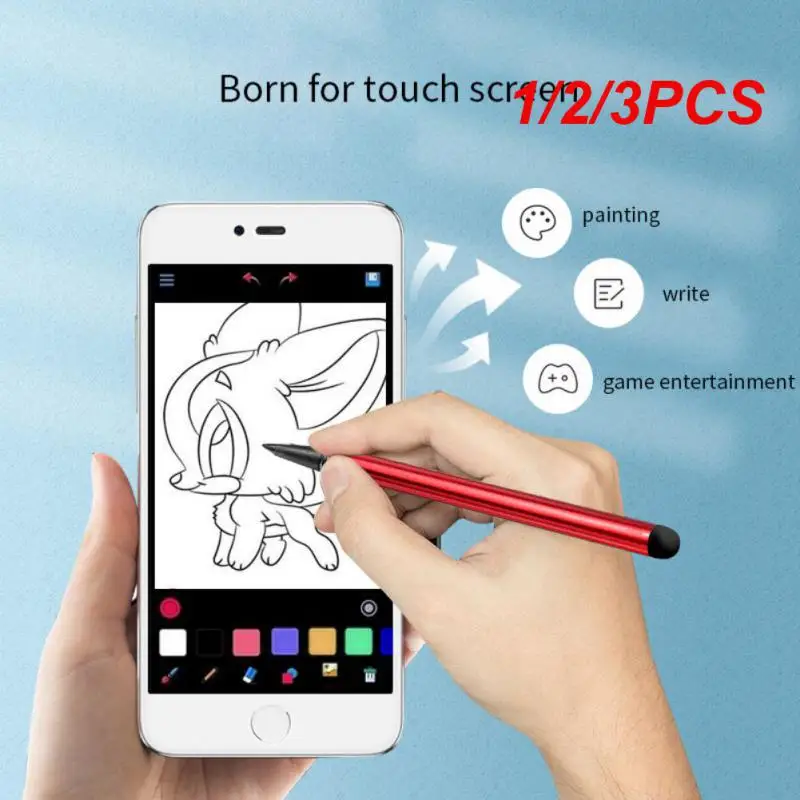 1/2/3 Pz Universale Touch Screen Stilo Doppio Puntatore Penna Per Tab Htc Gps Telefono Portatile Tablet Stilo Penna