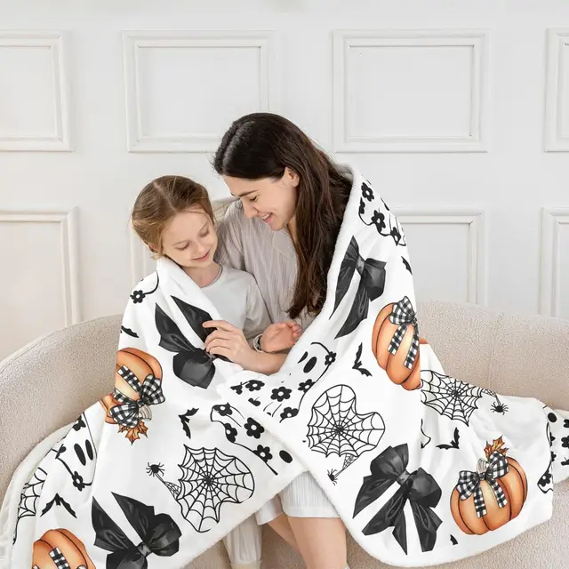 Halloween Cartoon Plush Blanket 2