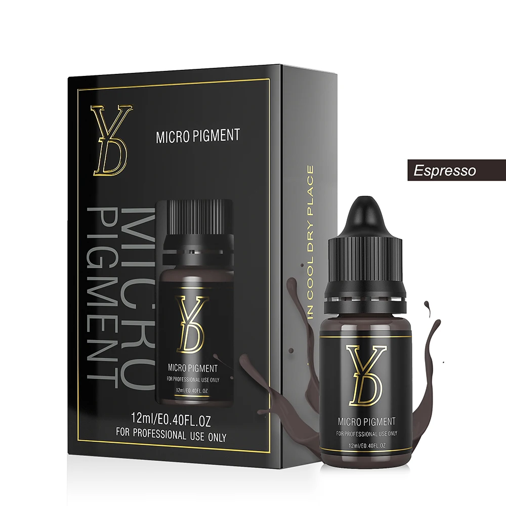 YD PMU Liquid Pigment Tattoo Ink 12ML Professional Eyebrow Beauty Micropigmentation Permanent Makeup Inks