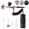 Airbrush Nail with Compressor Portable Air Brush with Compressor For Nails Art Cake Painting Craft Airbrush Nail Art Compressor 3