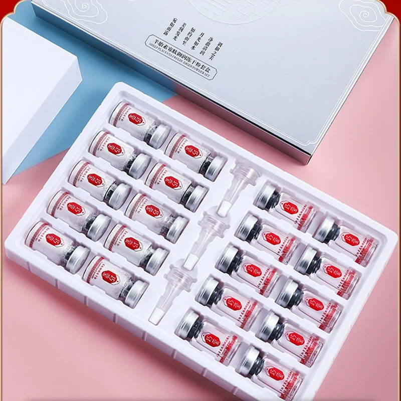 Sheep Placenta Oligopeptide Freeze-Dried Powder Set Anti-Aging Shrink Pores Repair Fullerene Essence Acne Moisturizing Skincare 2