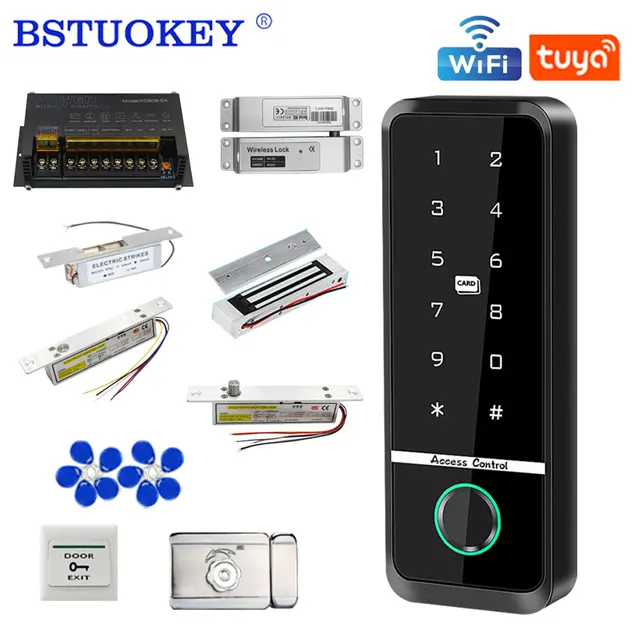 Tuya App Access Control System Kit Safe Electronic Gate Opener Home Garage Digital Set Eletric Magnetic RFID Smart Door Lock Kit 1