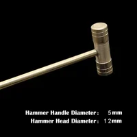Solid Small Brass Hammer Clock Watch Repairing Copper and Iron Dual Purpose Hammer Precision Installation Hand Tools Maintenance 2