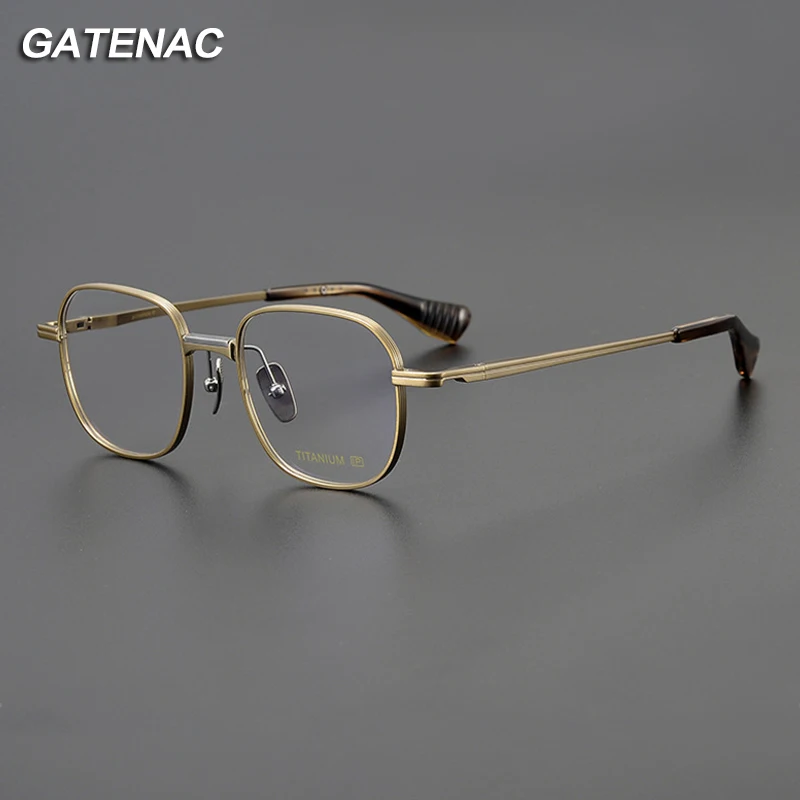 Montature Per Occhiali In Titanio In Stile Vintage Giapponese - Foto 13