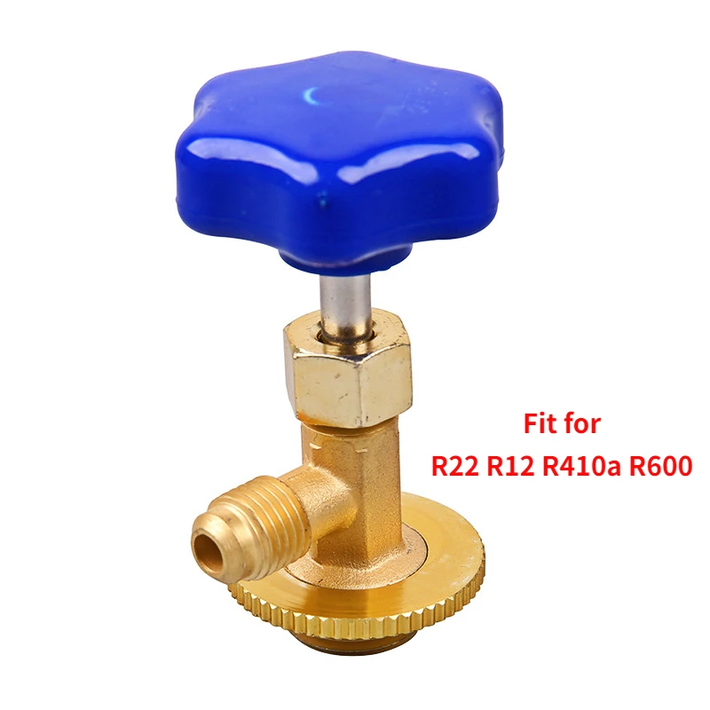 Refrigerant Bottle Opener 1 Pcs Dispensing Valve 1/4 SAE Connector For R12 R22 R6000a R134a R410a Gas