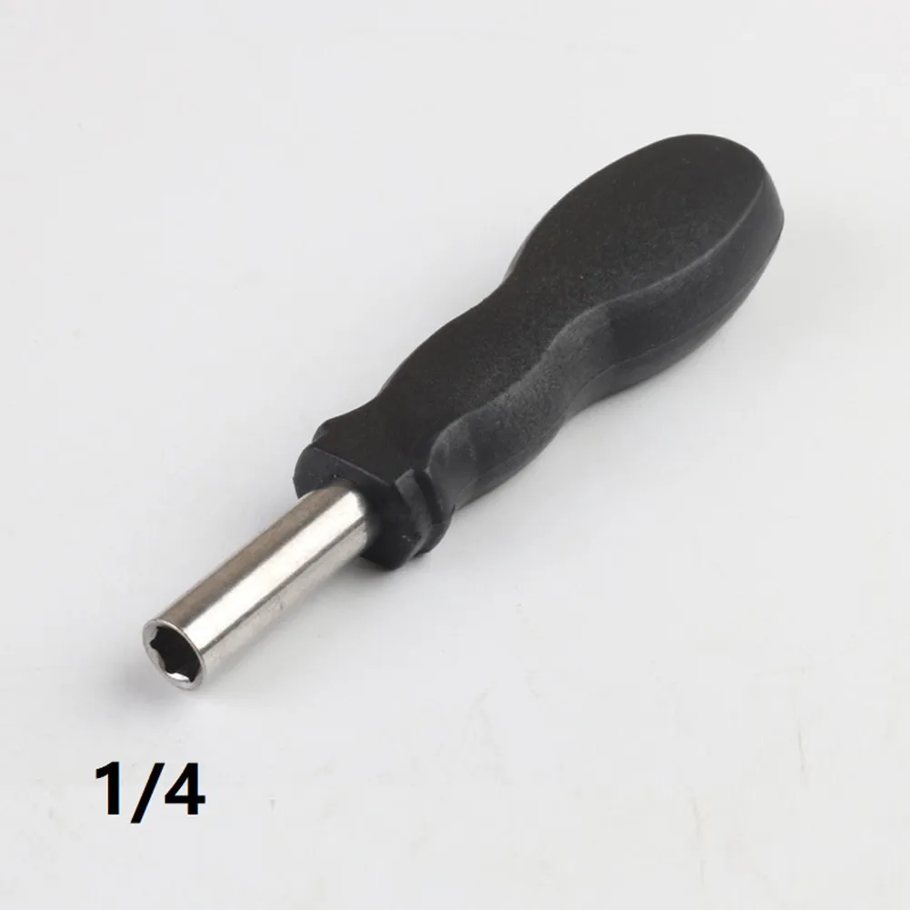 

Durable and Compact Soft Grip Rubber Hexagonal Screwdriver Bits Extension Handle Tool 126mm, Easy to Use, Black Color