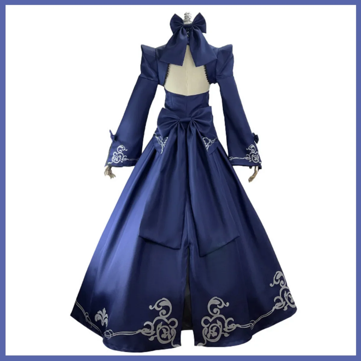 Fate Stay Night Altria Pendragon Blue Evening Dress Cosplay Costume