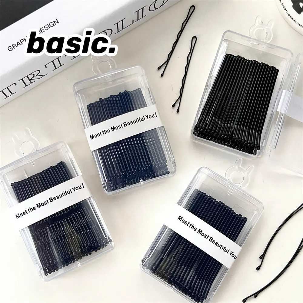 40 Stück schwarze Clip mit einem Charakter, Temperament, seitlicher Clip, Pony-Clip-Platte, Haar-Styling, feste gebrochene Haarspange, Haar-Accessoires – Detail 3