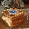Multifunction Tea Caddy Hand Woven Rattan Storage Basket Organizadores for Sundries Jewelry Tea Ornaments Food Storage Container 5