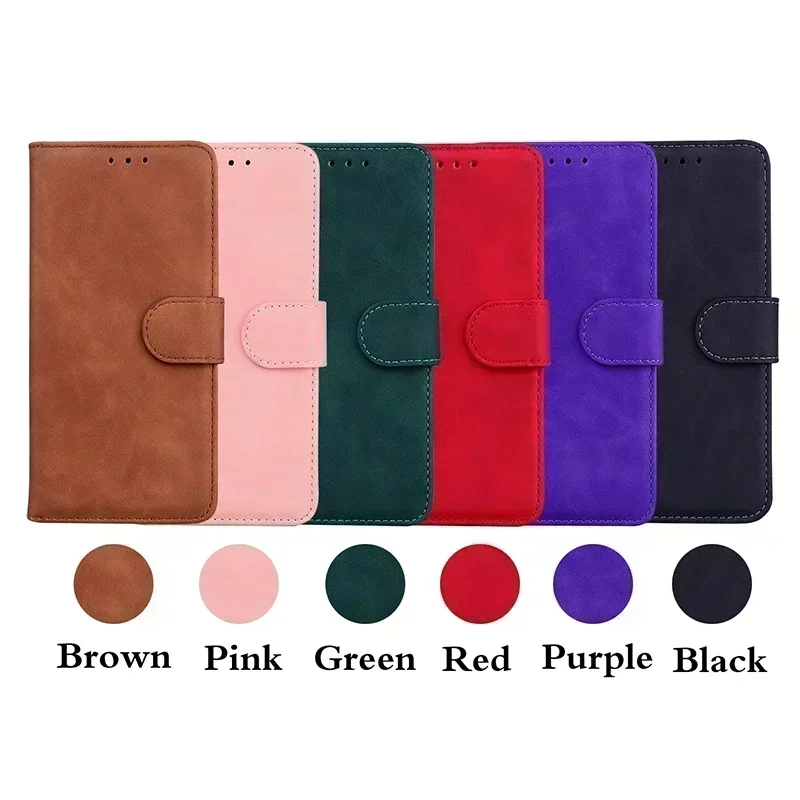 Elegant Leather Flip Wallet Case - Stand Function & Full Protection