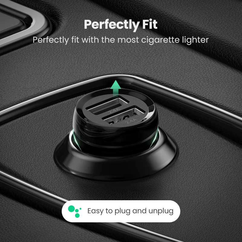 UGREEN-̴ 4.8A USB  , ޴, º, GPS  ,  ,  USB  ޴  
