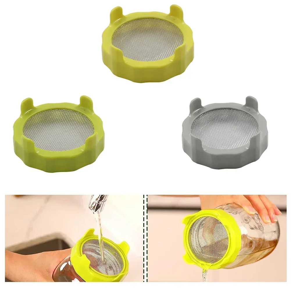 Plastic Sprout Lid sprouting jars kit For Wide Mouth Jars Grow Bean Sprouts Alfalfa And Salad For Alfalfa Bean Sprouts Maker Tray
