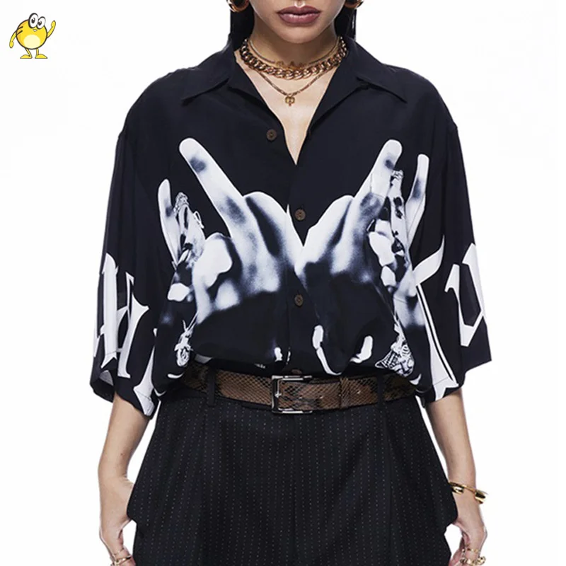 

Рубашка WACKO MARIA, Новинка лета 2023, для мужчин и женщин, модные повседневные Гавайские Топы в пляжном стиле с лацканами и пуговицами, 1:1