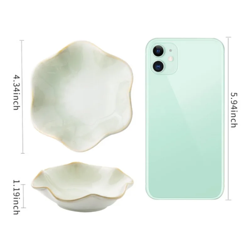 Jewelry Storage Trays Shell Plate Storage Trays Flower Shape Ceramic Dishes Ring Earings Plate Home Decorative Tray Jewelry Tray
