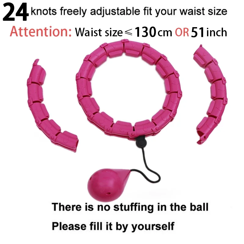 24 Smart Adjustable Exercise Hoops Abdominal Thin Waist Sports Massage Fitness Hoops Gym Home Training Weight Loss