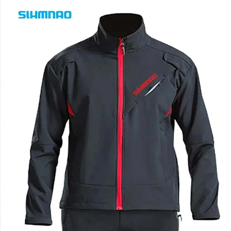 Cycling Clothing Set Men's Winter Windproof Camping Jacket Fishing Pants Thick Fishing Pants Warm Waterproof Clothes