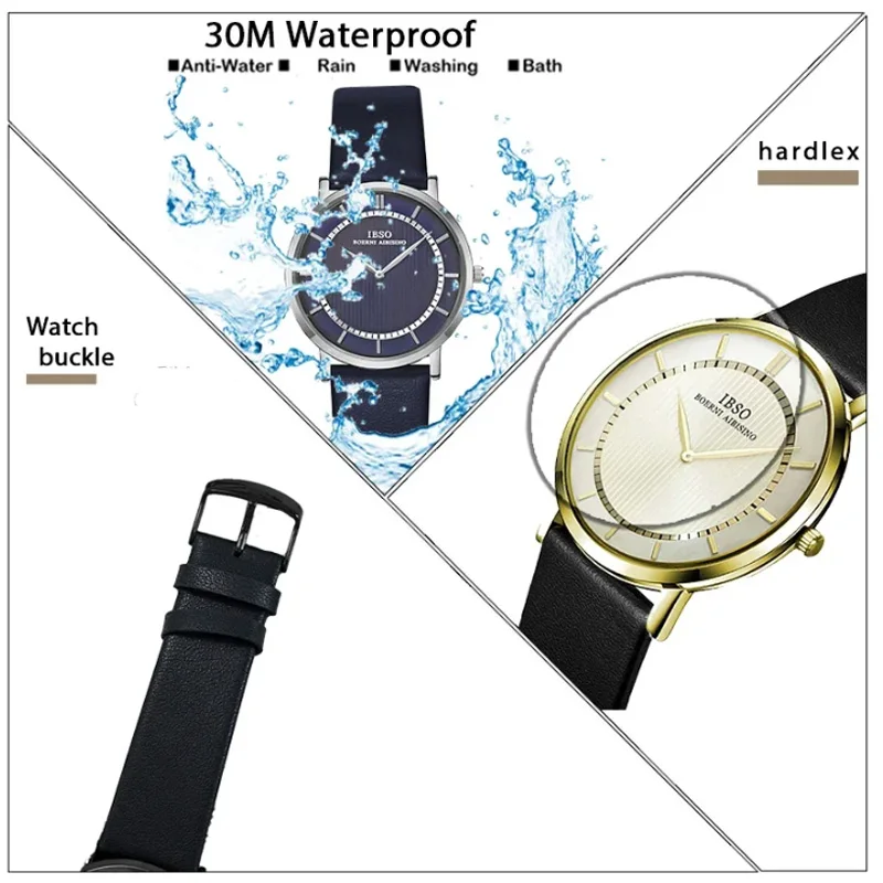 Waterproof Luxury Watch Men Steel Strap Casual Design Pointer Hand Clock Man Business Large Top Brand Leather Wristwatch Male