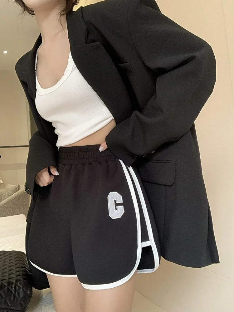 Wide Leg Pants for Women's Summer 2024 New Loose and Slimming High Waisted Casual Sports Pants in Large Size