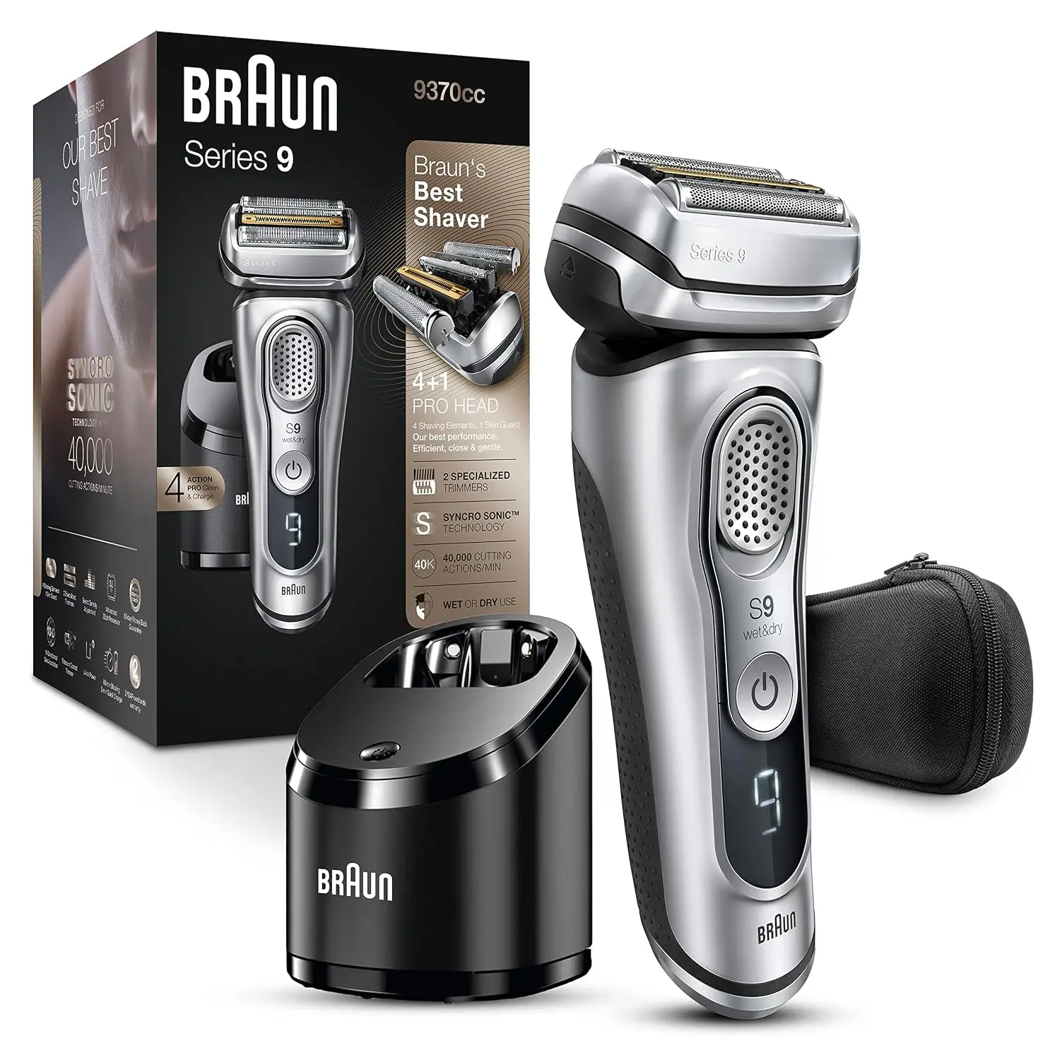 Electric Razor for Men With Precision Beard Trimmer, Rechargeable, Wet & Dry Foil Shaver