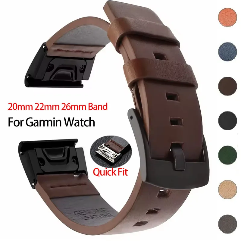 Premium Leather Watch Band - Elegant Wrist Strap, Multiple Width Options