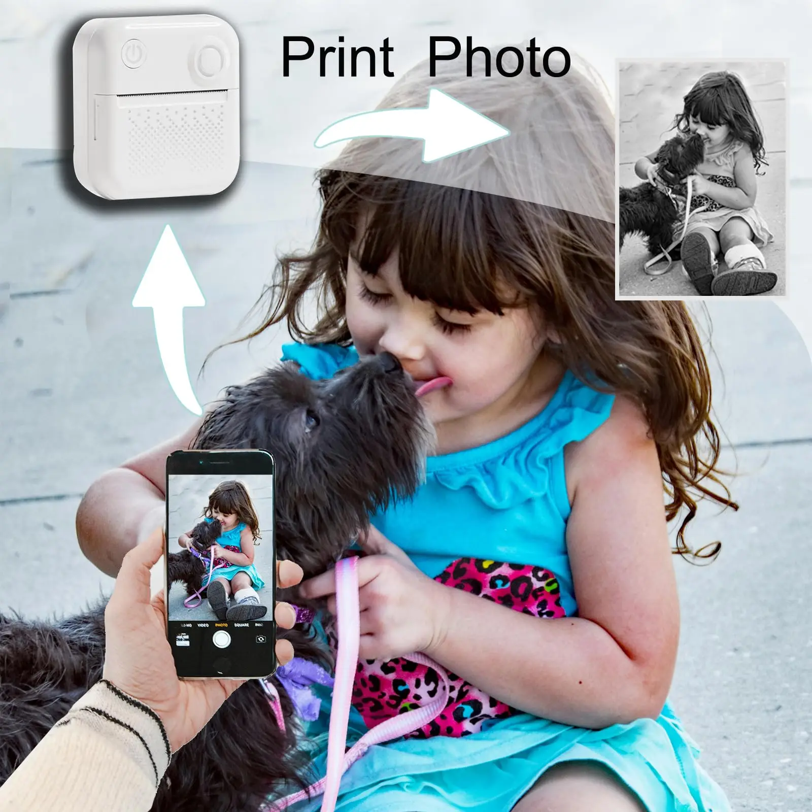New Mini Portable Thermal Printer Labels Photos and Learning Materials for Students Label Printers home tiki
