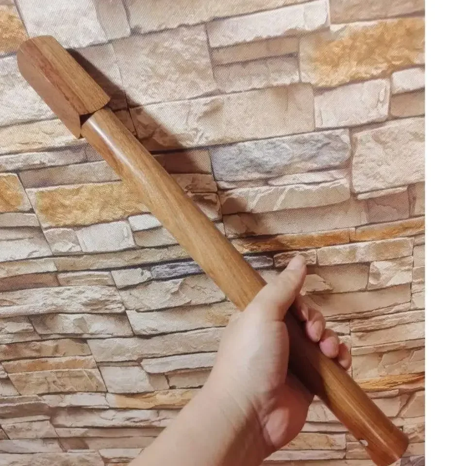 나무 짧은 스틱 피트니스 보라색 빛 흑단 개 EDC 슬리브 트렌치 해머 자기 방어 자동차 도구를 구타