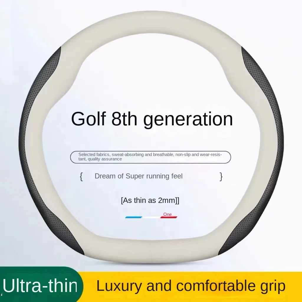 

Suitable for Volkswagen Golf Steering Wheel Cover 21/22/23 8 Generation Pro rline Special Leather Car Handlebar Cover Hand-Seam-