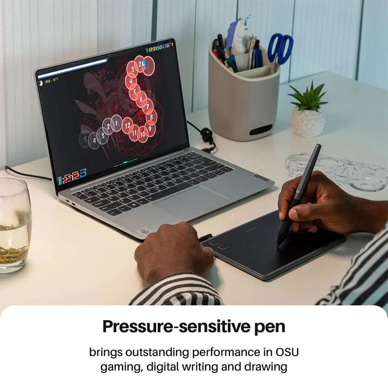 HUION H430P Digital Tablets Micro USB Signature Graphics Drawing Pen OSU Game Battery-Free Tablet Android Mac Windows_voghion.com